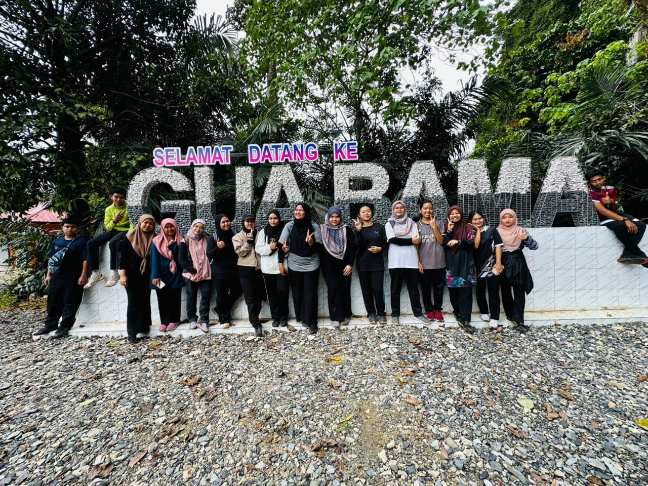 Gua Bama limestone hill and cave entrance in Kuala Lipis, Pahang